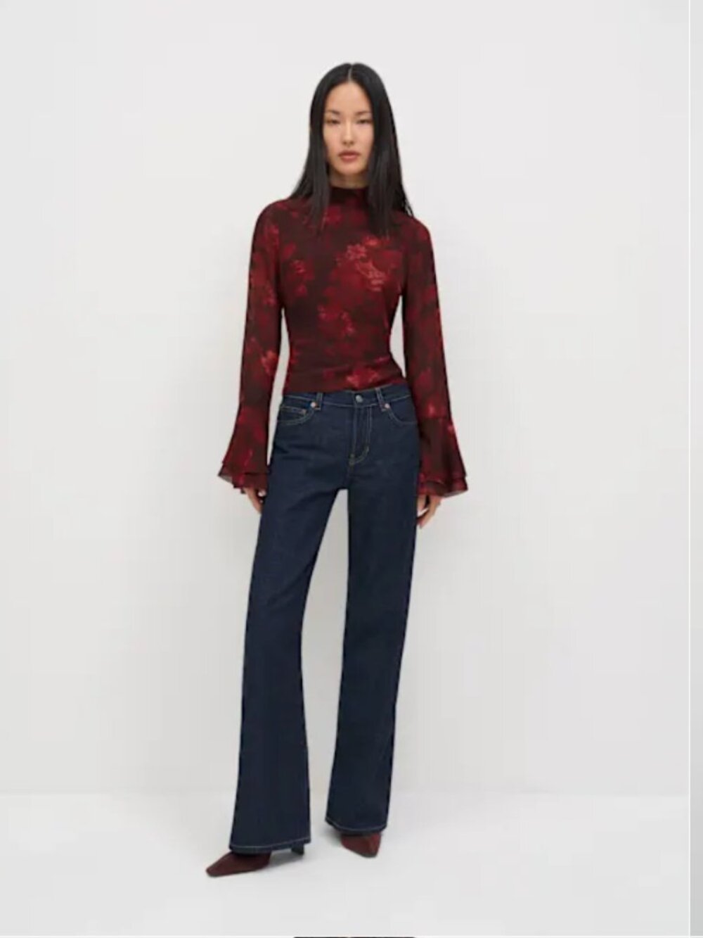 Reformation Roxana Top Red - Size 4